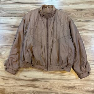 Conte di Roma Men’s Brown Quilted Jacket Italy XL